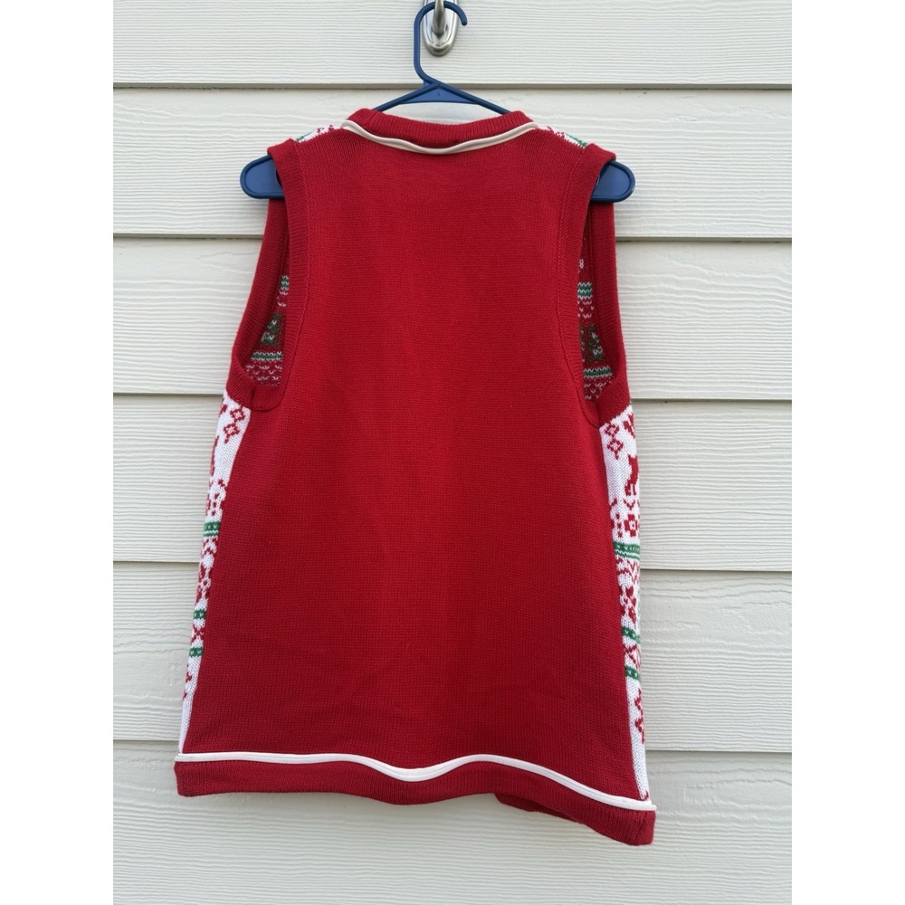 Vintage Women's Claire's Knitted Holiday Christmas Vest Size Medium - Picture 8 of 10